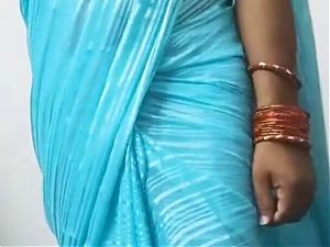 Indian crossdresser wearing saree boy to girl transformation sissy anal showing body parts